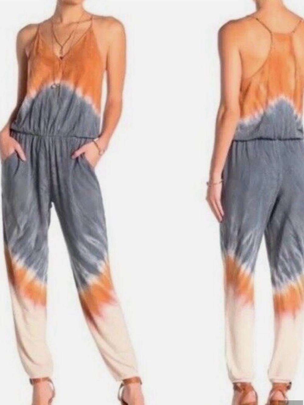 Young Fabulous & Broke Keely Tie Dye Junpsuit Romper Size M